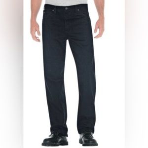 NWT Dickies Black 5 Pocket Work Jeans Relaxed Fit